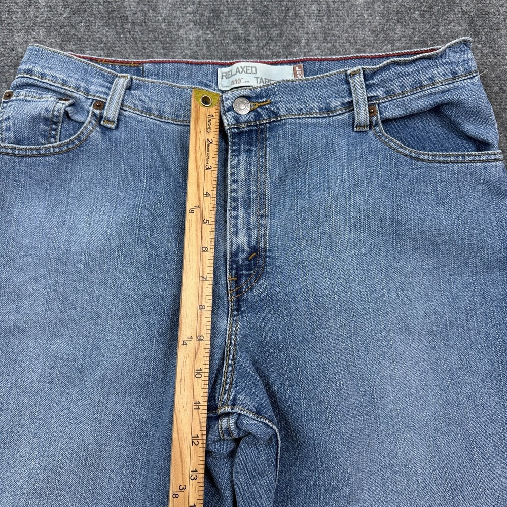 Vintage Levis Relaxed Tapered Jeans Womens 16 Short Light Wash Stretch Denim - Picture 11 of 13